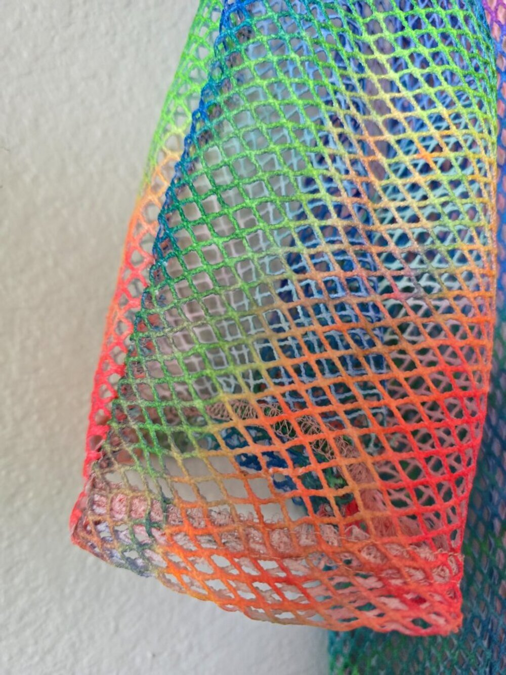 Rainbow Tie Dye Mesh Top Sheer - Picture 4 of 5